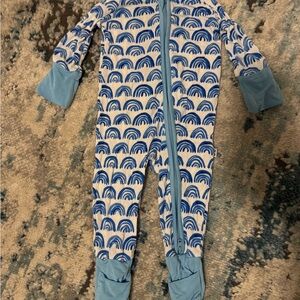 COPY - Blue Rainbow little sleepies newborn onesie